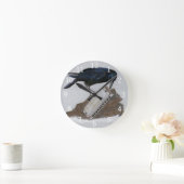 クロウとハーモニカ ラウンド壁時計 (ホーム)