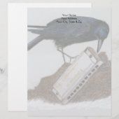 クロウとハーモニカ レターヘッド (正面/裏面)