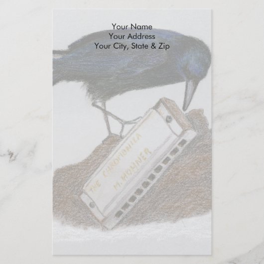 クロウとハーモニカ 便箋 (正面)