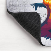 クロウとフクロウのこうもり付きハロウィンかかし マウスパッド (コーナー)