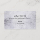 クロウとフクロウのこうもり付きハロウィンかかし 名刺 (裏面)