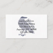 クロウのシルエット-背景色を選択 名刺 (正面)