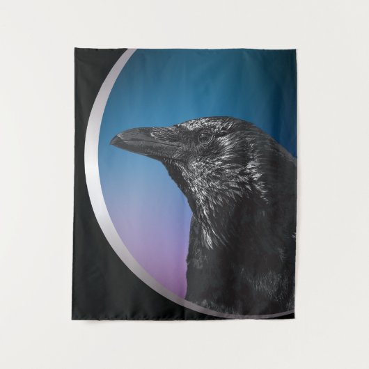 クロウのブラックバード写真 タペストリー (正面)