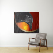 クロウのブラックバード写真 タペストリー (インサイチュ(横))