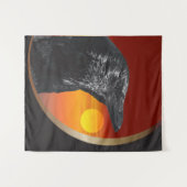 クロウのブラックバード写真 タペストリー (正面(横))