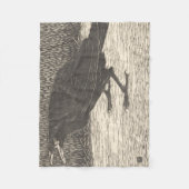 クロウの叫び声(Jan Mankes) フリースブランケット (正面)
