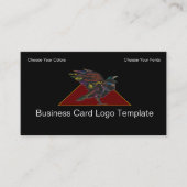 クロウまカラフルたはRavenロゴ 名刺 (正面)