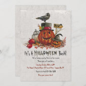 クロウアンドパンプキンズハロウィーン招待状 招待状 (正面/裏面)