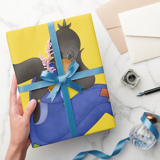 クロウインオーバーオール包装紙 ラッピングペーパー