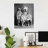 クロウインディアングループポートレート、1900年代初期 ポスター (ホームオフィス)