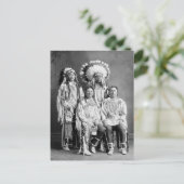 クロウインディアングループポートレート、1900年代初期 ポストカード (スタンド正面)