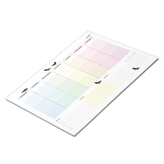 クロウウィークリープランナー ノートパッド (アングル)