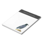 クロウウォーターカラーアート |名前の追加 ノートパッド (回転)