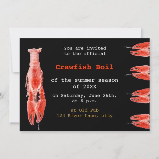 クロウオはパーティの招待状テンプレート 招待状 (裏面)