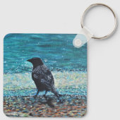 クロウオンザビーチ絵画のキーチェーン キーホルダー (裏面)
