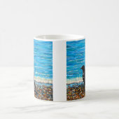 クロウオンザビーチ絵画2 コーヒーマグカップ (中央)