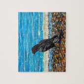 クロウオンザビーチ絵画2 ジグソーパズル (縦)