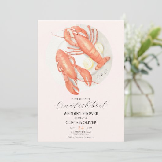 クロウカスタムガニの煮沸ウェディングシャワー 招待状 (スタンド正面)