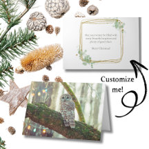 クロウクリスマスカード(ホリデーライトと雪)