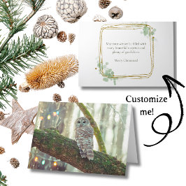 クロウクリスマスカード（ホリデーライトと雪） シーズンカード