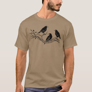 クロウクールバードウォッチングシャツレイブン野鳥観察ギフトT Tシャツ