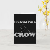 クロウコスチュームハロウィーンフリ私はクロウブラックビ カード (黄色い花)