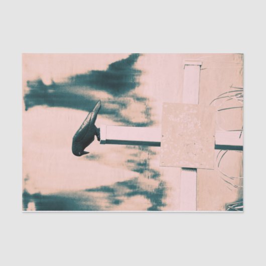 クロウゴシックベージュグリーンアートデコパージュ 薄葉紙 (正面)