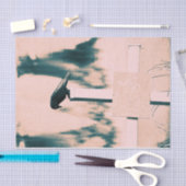 クロウゴシックベージュグリーンアートデコパージュ 薄葉紙 (クラフト)