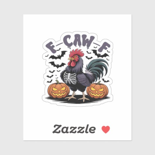 クロウゴシックF-Caw-Fユーモアクおもしろいラス シール (シート)