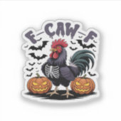 クロウゴシックF-Caw-Fユーモアクおもしろいラス シール (正面)