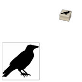 クロウシルエットアートスタンプ ラバースタンプ (押印)