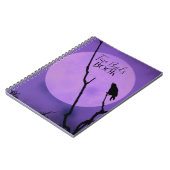 クロウシルエットラベンダーパープルムーン ノートブック (左側)