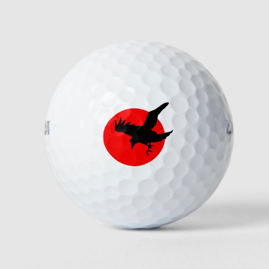 クロウシルエ飛んでいるットレイヴン飛行翼の太陽 ゴルフボール (正面)