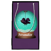 クロウスグローブ秋ユニーク紫ゴシック スモールペーパーバッグ (正面)