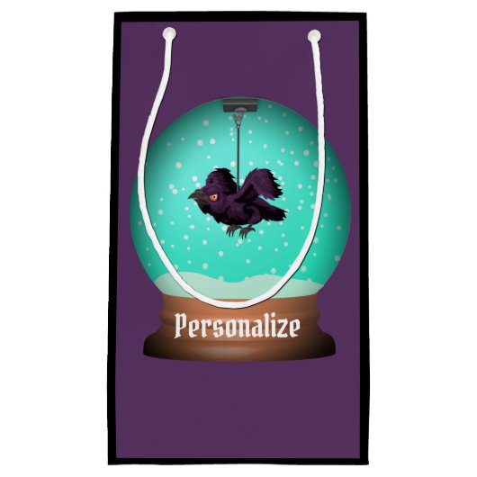 クロウスグローブ秋ユニーク紫ゴシック スモールペーパーバッグ (正面)