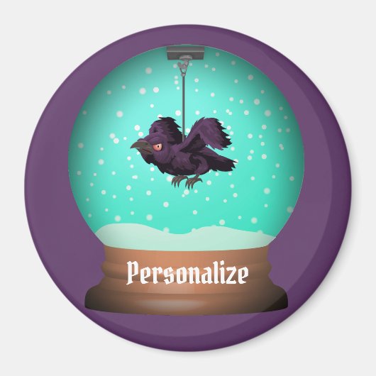 クロウスグローブ秋ユニーク紫ゴシック マグネット (正面)