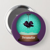 クロウスグローブ秋ユニーク紫ゴシック 缶バッジ (正面&裏面)