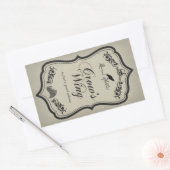 クロウズウィングハロウィーンjarステッカーラベル 長方形シール (封筒)