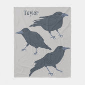 クロウズバードイラスト パーソナライズされた フリースブランケット (正面)