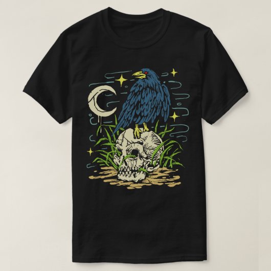 クロウトップスカル Tシャツ (デザイン正面)