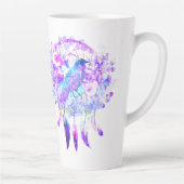 クロウドリームキャッチャーブルーパープルフローラ カフェラテマグ (右)