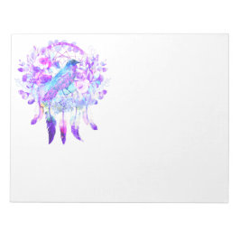 クロウドリームキャッチャーブルーパープルフローラ ノートパッド