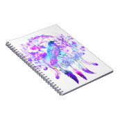 クロウドリームキャッチャーブルーパープルフローラ ノートブック (右側)