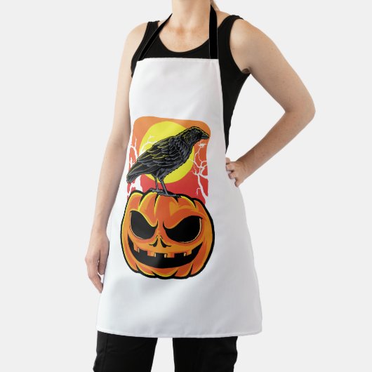 クロウハロウィーンバードウォッチャーギフト エプロン (インサイチュ)