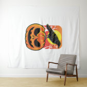 クロウハロウィーンバードウォッチャーギフト タペストリー (インサイチュ(横))