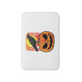 クロウハロウィーンバードウォッチャーギフト バスマット (正面縦)