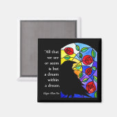 クロウバイウィンドウとバラ – マグネット (正面/裏面)