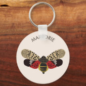 クロウバエパーソナライズされたムシ キーホルダー (正面)