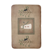 クロウバスマット付き雪だるま バスマット (正面縦)