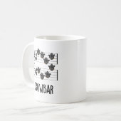 クロウバーおもしろいミュージックバードプン コーヒーマグカップ (正面左)